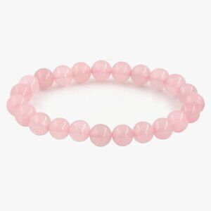 ❤️ Gemstone Rose Quartz Bead Bracelet